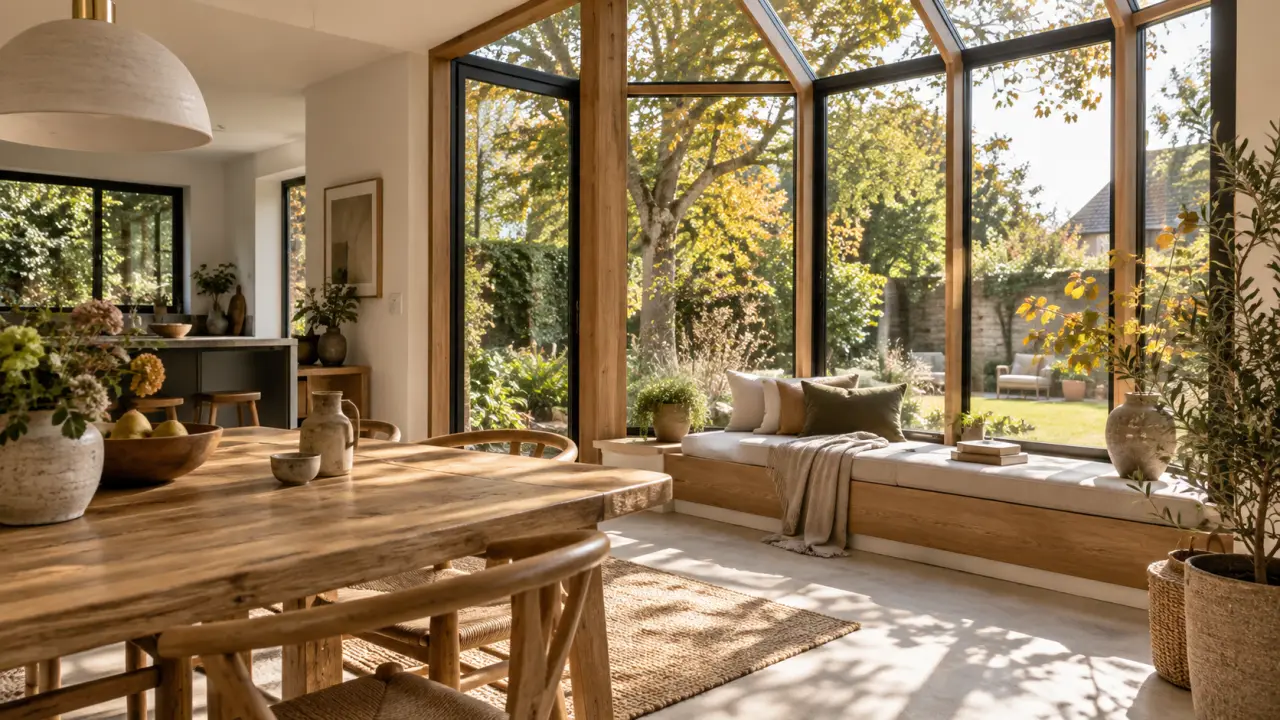 Verrière sur mesure baignée de lumière naturelle dans un intérieur élégant