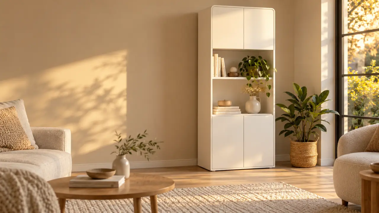 Meuble de rangement blanc : le bon format pour gagner de la place sans alourdir la pièce