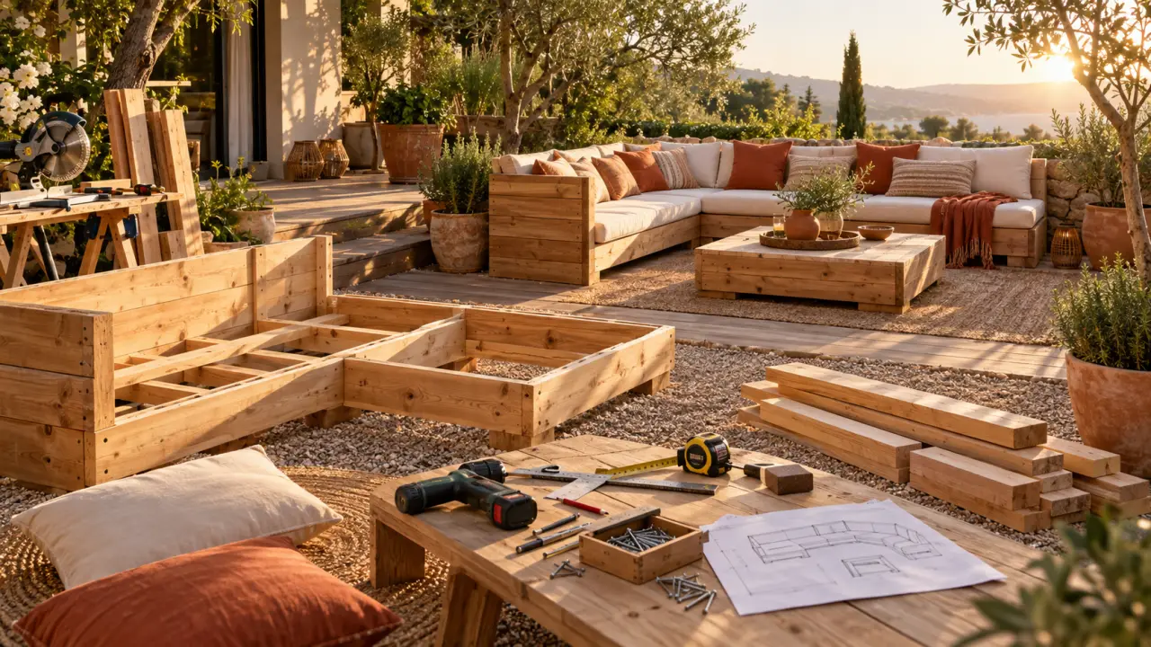 Fabrication d'un salon de jardin : 5 étapes pour construire votre espace extérieur sur-mesure