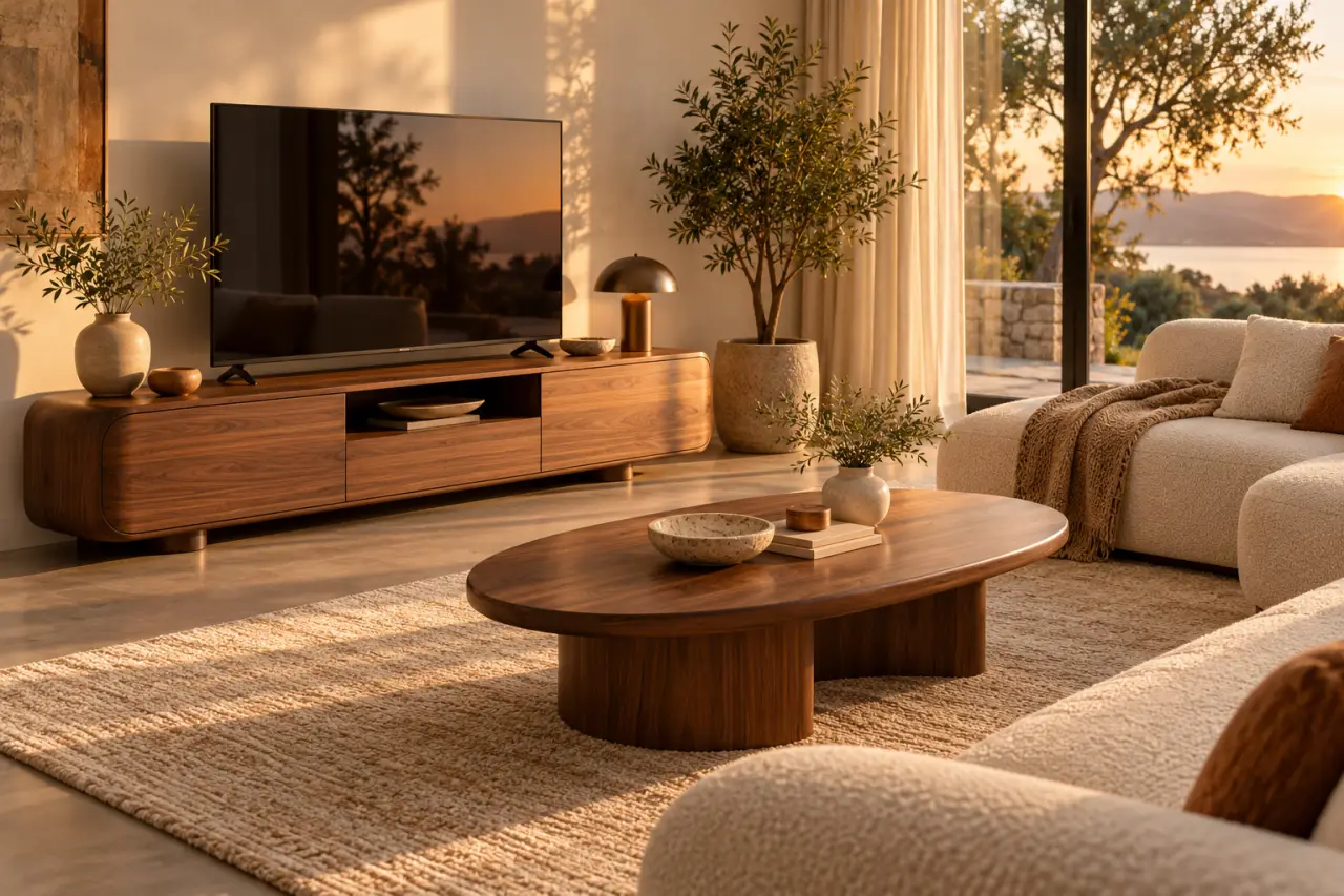 Un ensemble meuble TV et table basse, quatre critères pour un salon cohérent