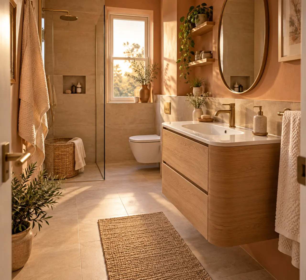 Un meuble bas de salle de bain gagne de la place sans bloquer la circulation