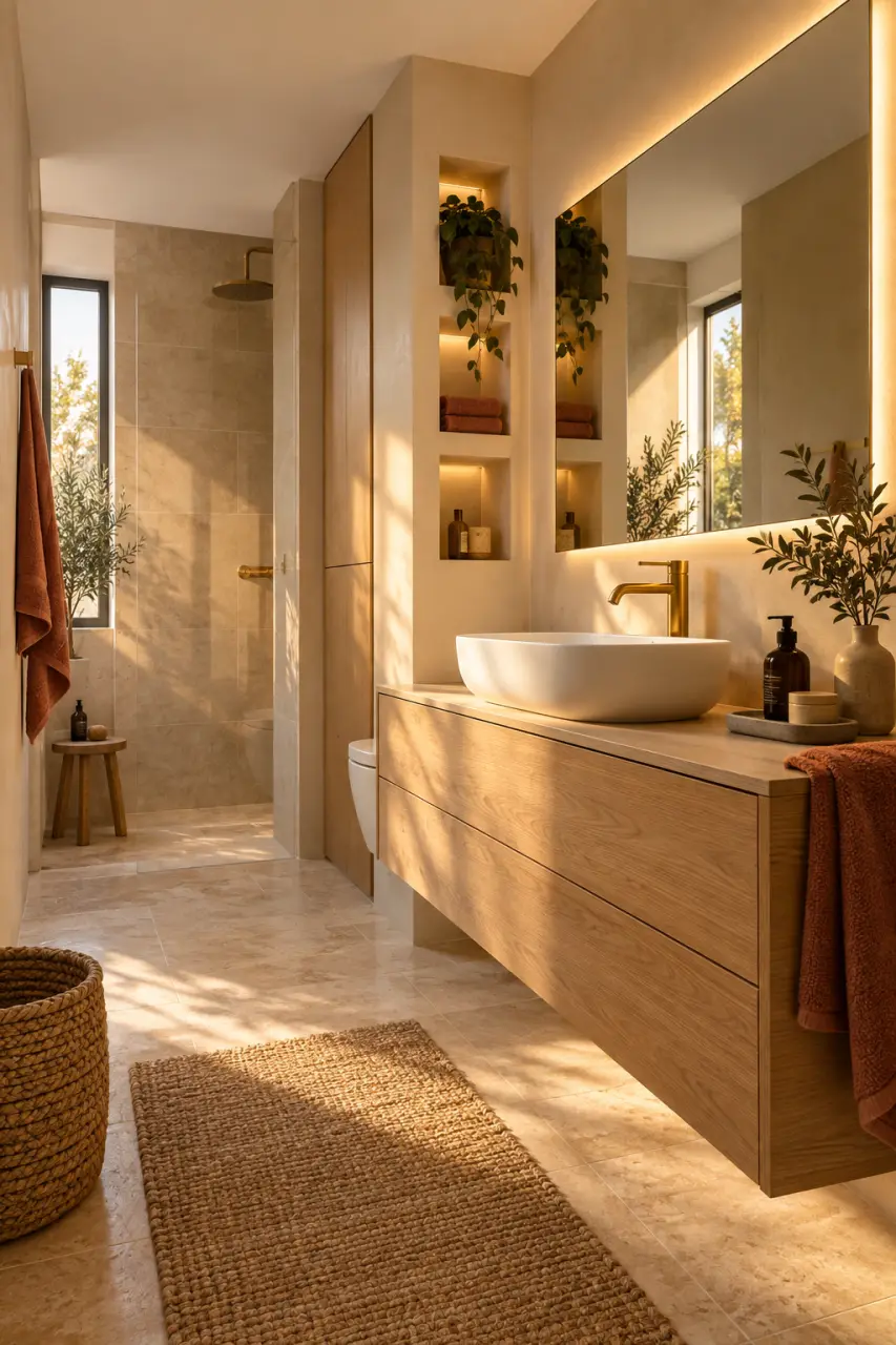 Meuble salle de bain design : agrandir visuellement la pièce sans perdre de rangement