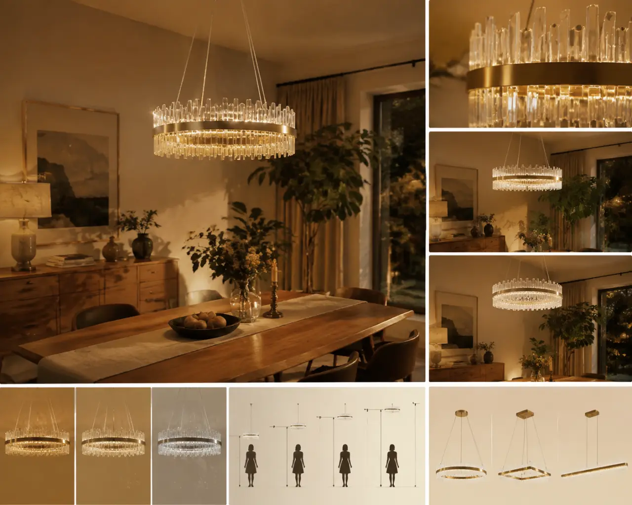 Lustre à LED : la bonne température de couleur, la bonne hauteur et le bon format