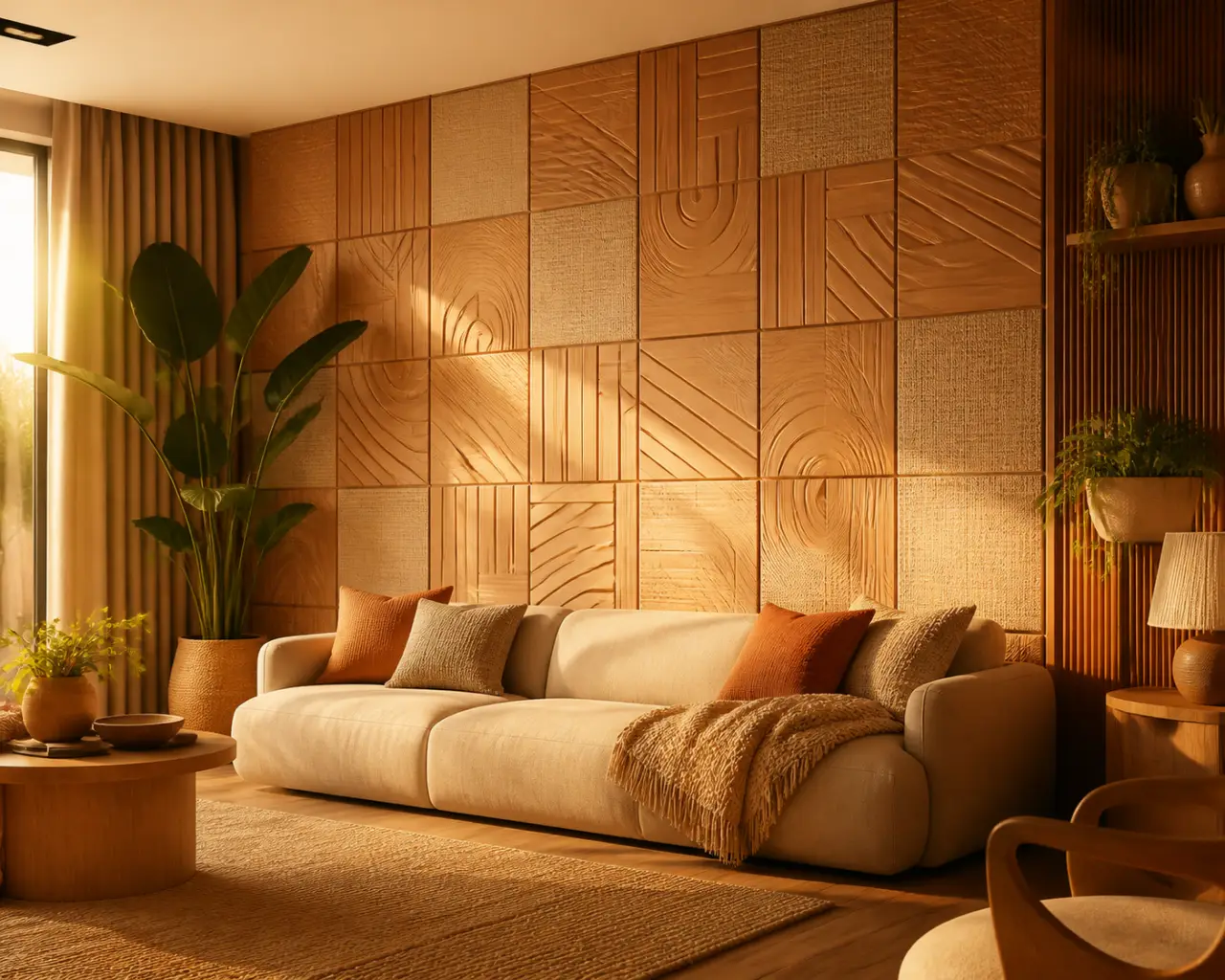 Panneaux muraux décoratifs intérieurs : relief 3D, effet bois, chanvre et pose sans gros travaux
