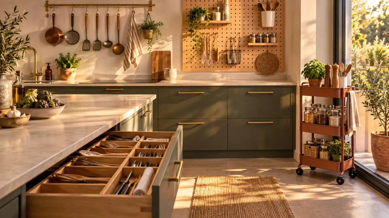 Range ustensiles cuisine : 4 solutions pour libérer le plan de travail